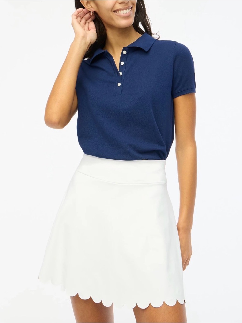 NWT White J Crew Scalloped Preppy Skort